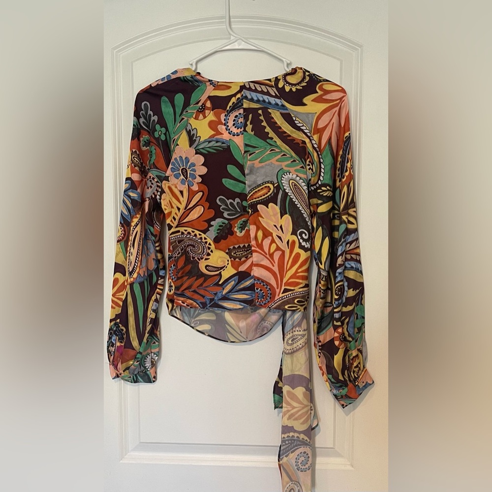 3/$25 Zara satin effect faux wrap top - Picture 8 of 8